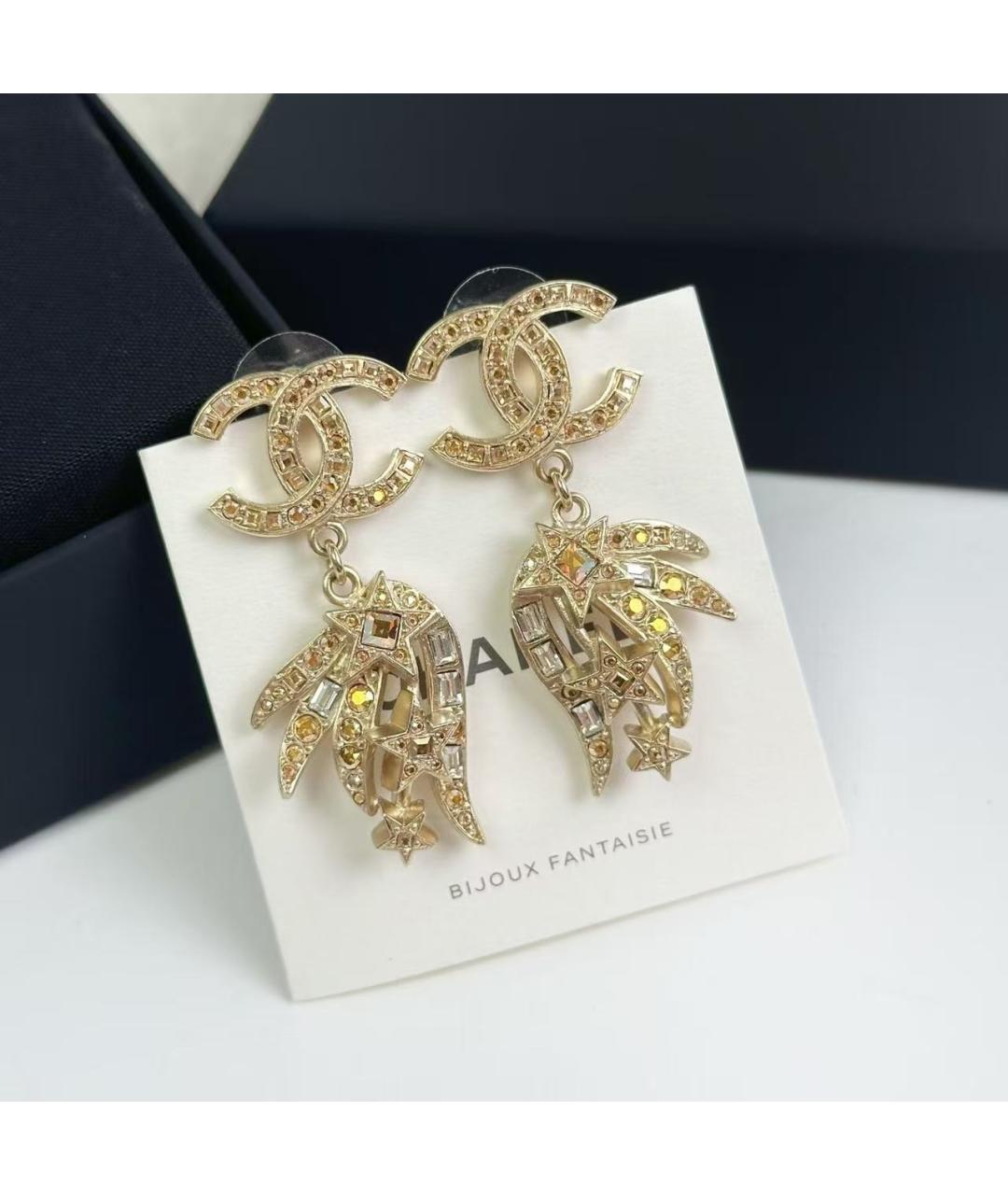 CHANEL Золотые серьги, фото 3
