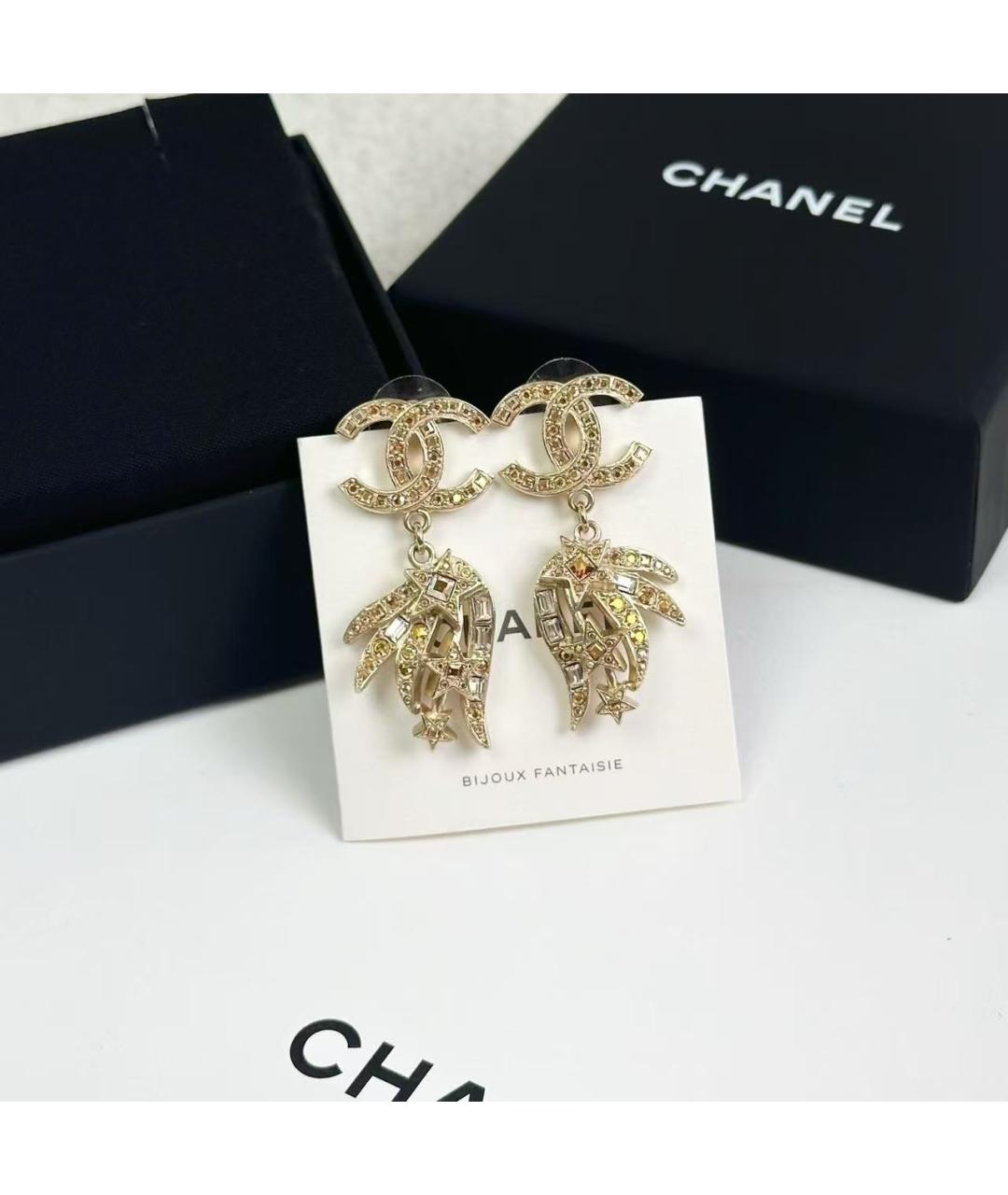 CHANEL Золотые серьги, фото 2