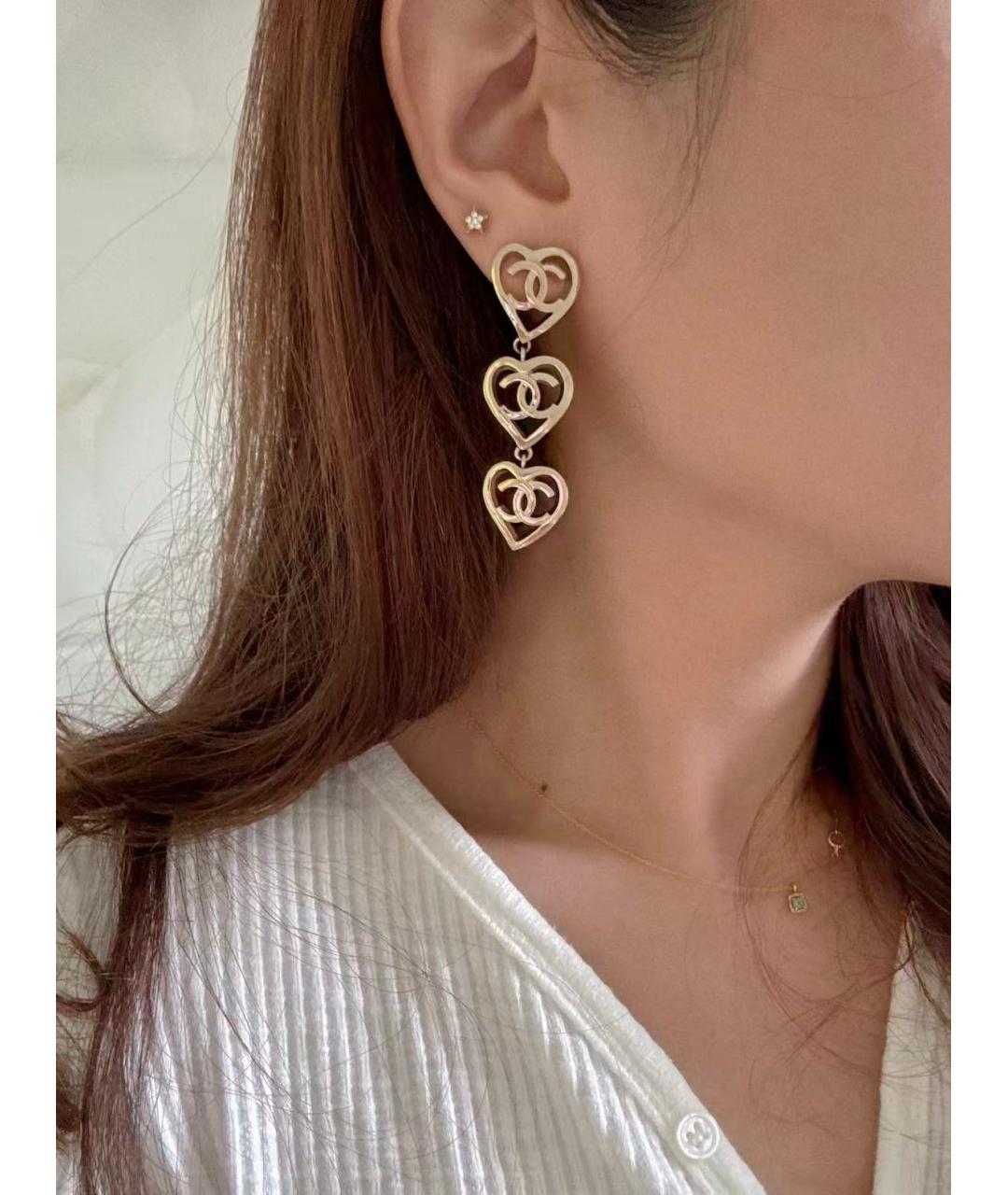 CHANEL Золотые серьги, фото 3