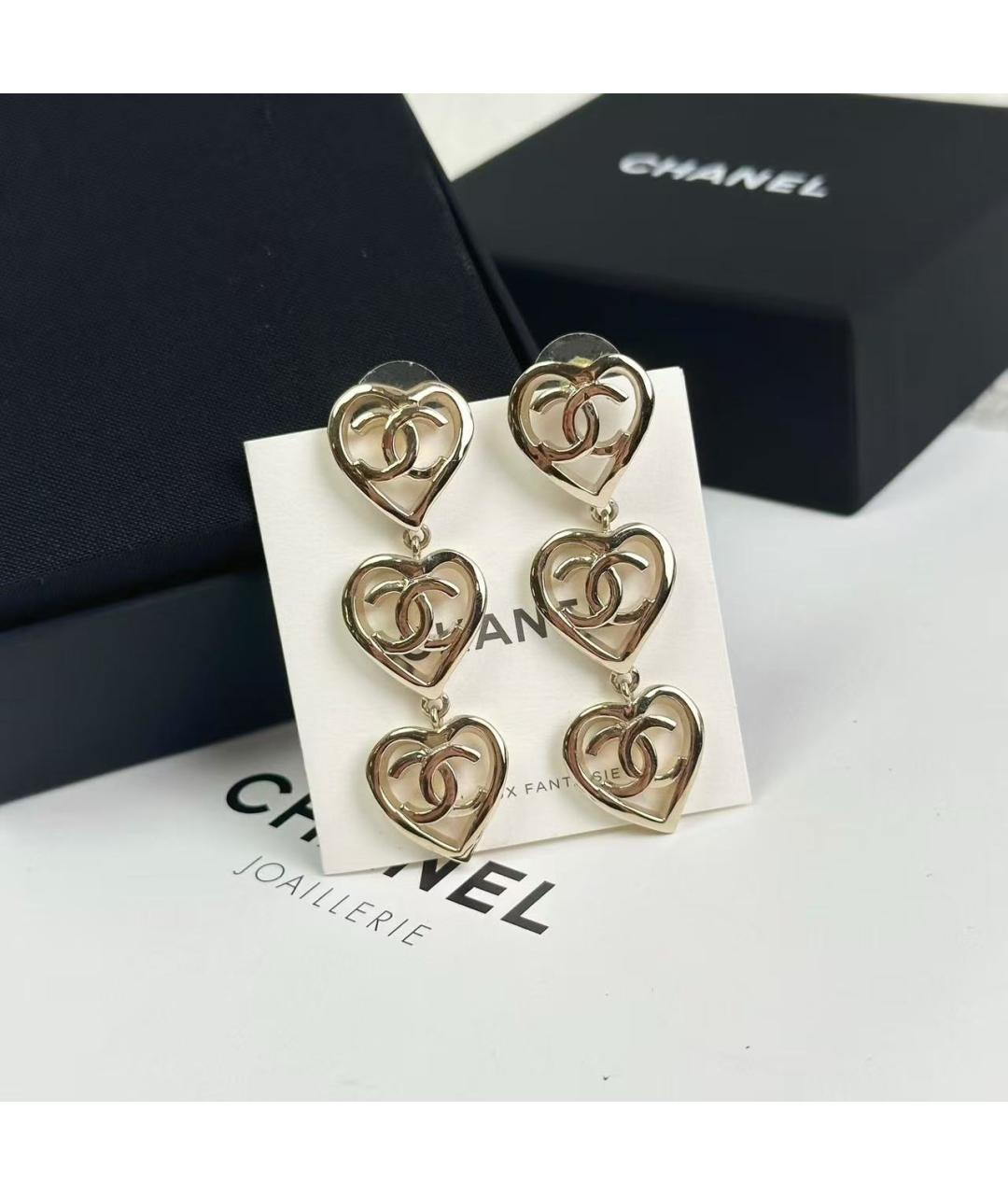 CHANEL Золотые серьги, фото 2