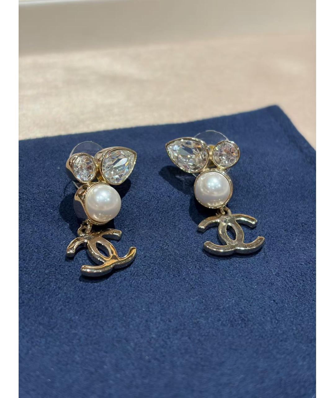 CHANEL Золотые серьги, фото 3