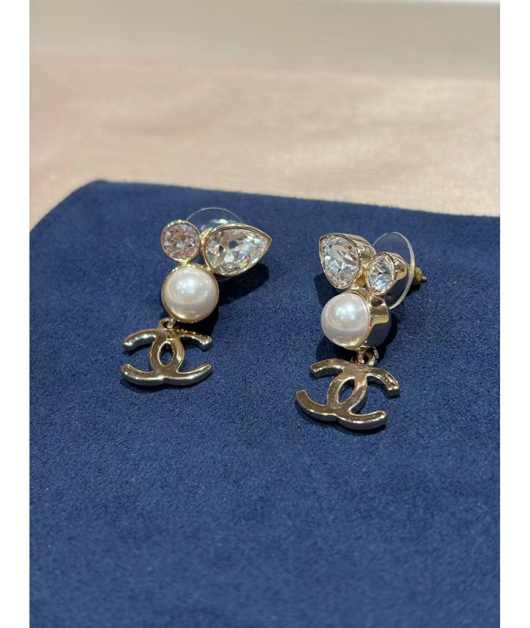 CHANEL Золотые серьги, фото 2