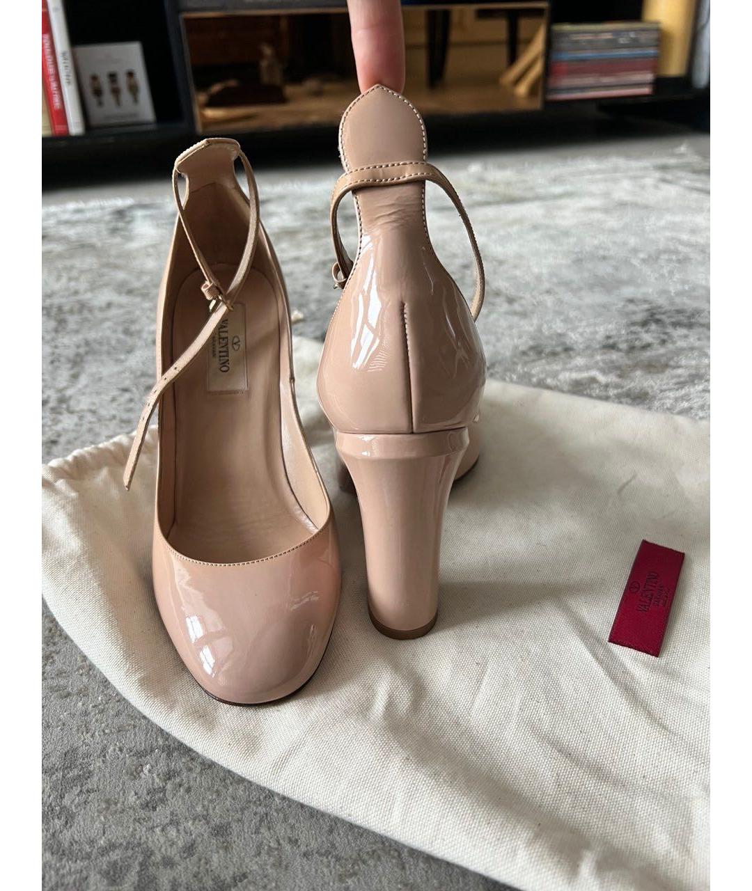 VALENTINO Розовые кожаные туфли, фото 3