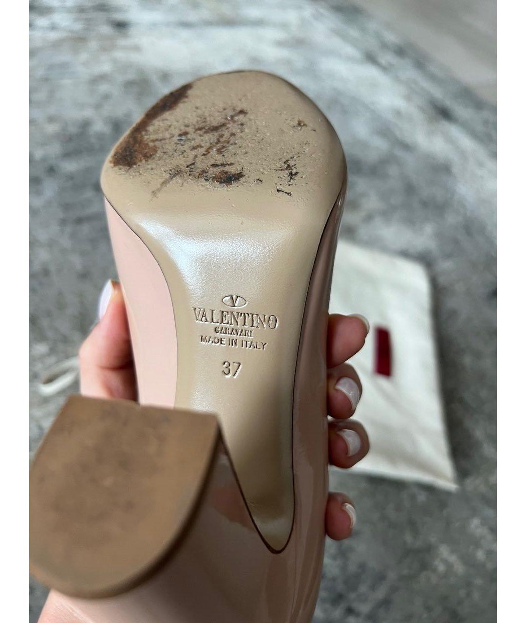 VALENTINO Розовые кожаные туфли, фото 5