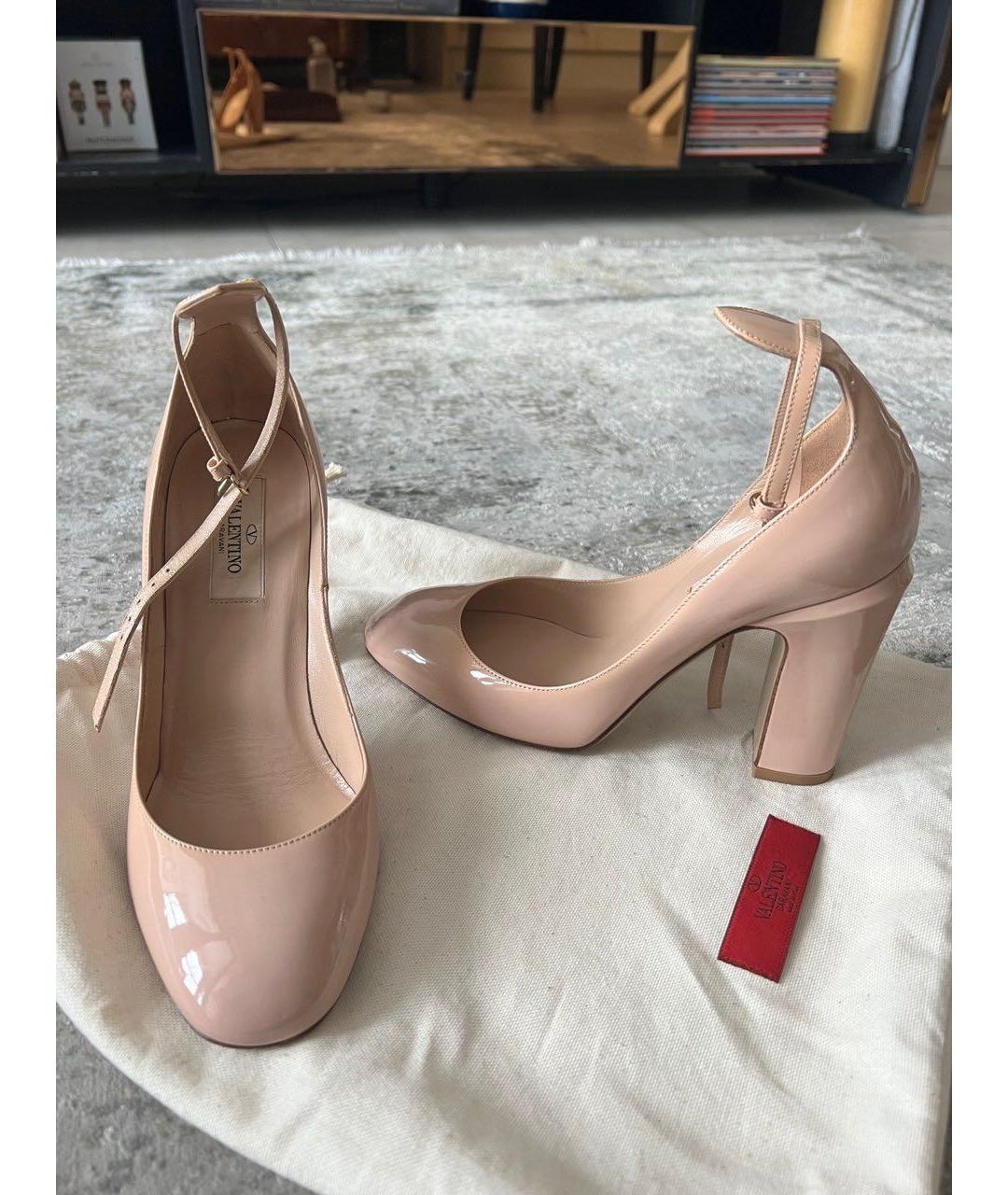 VALENTINO Розовые кожаные туфли, фото 4