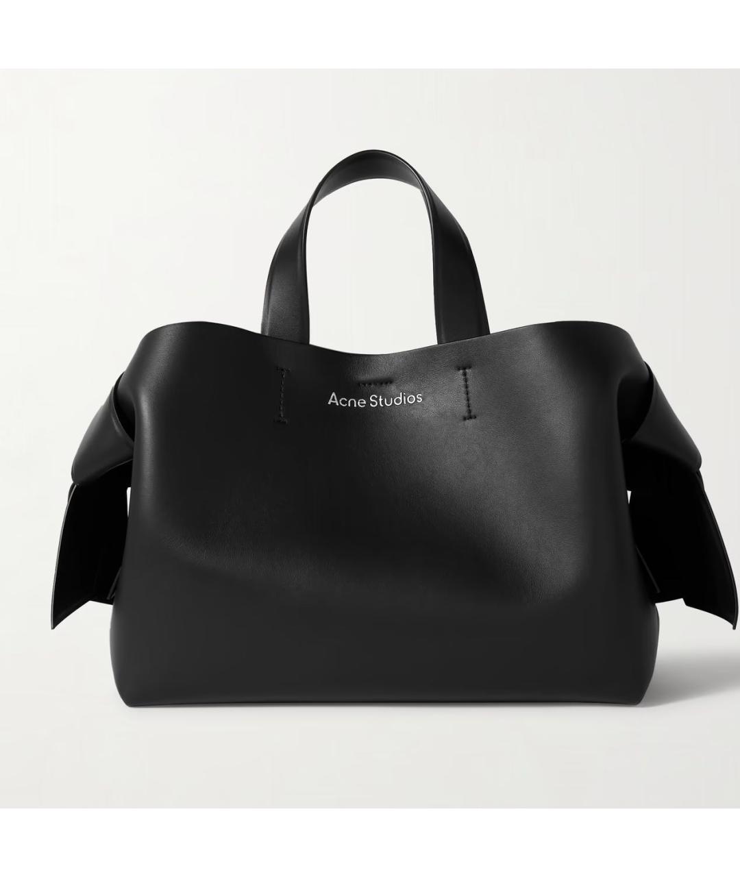 ACNE STUDIOS Черная кожаная сумка с короткими ручками, фото 7