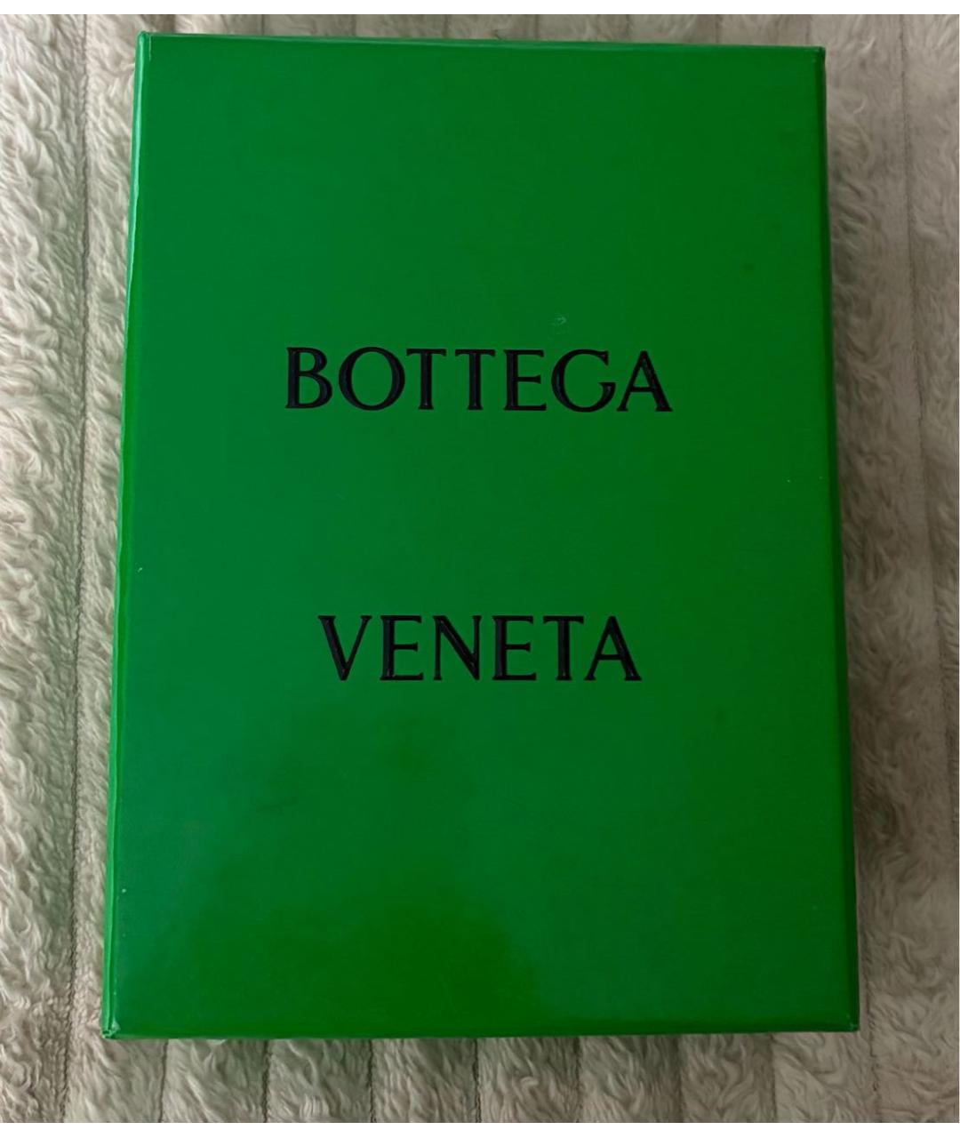BOTTEGA VENETA Черный кожаный кошелек, фото 4