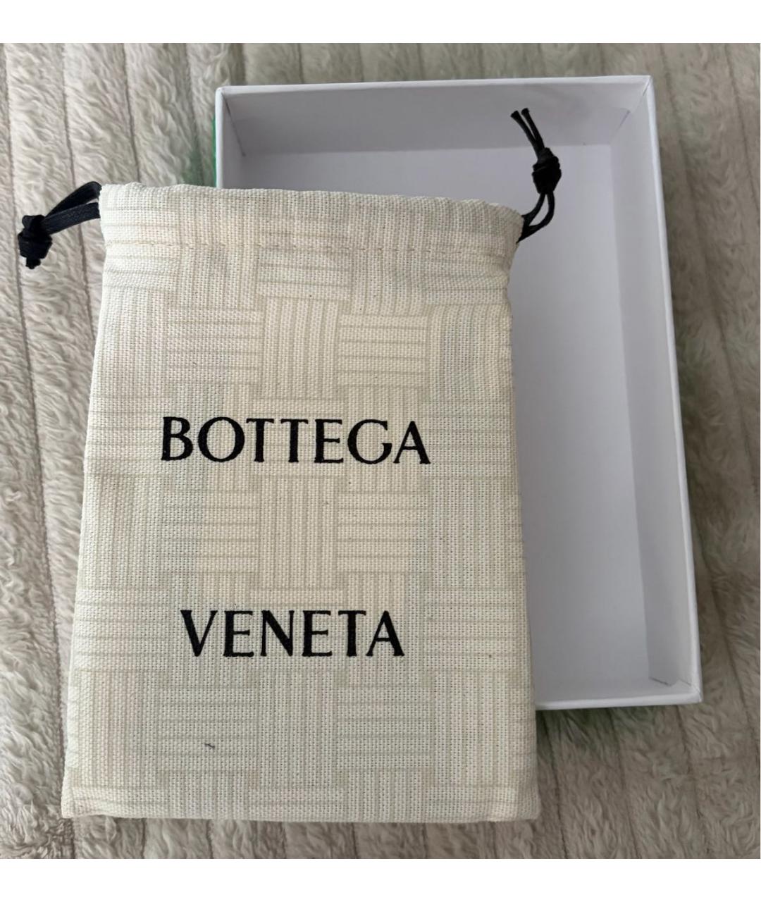 BOTTEGA VENETA Черный кожаный кошелек, фото 5