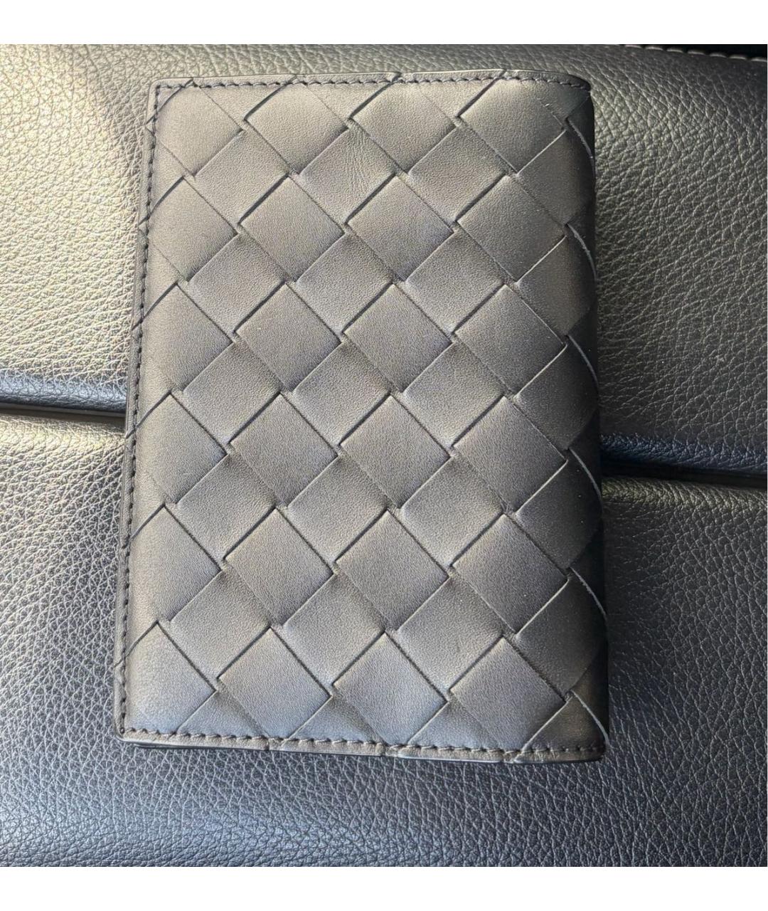 BOTTEGA VENETA Черный кожаный кошелек, фото 2