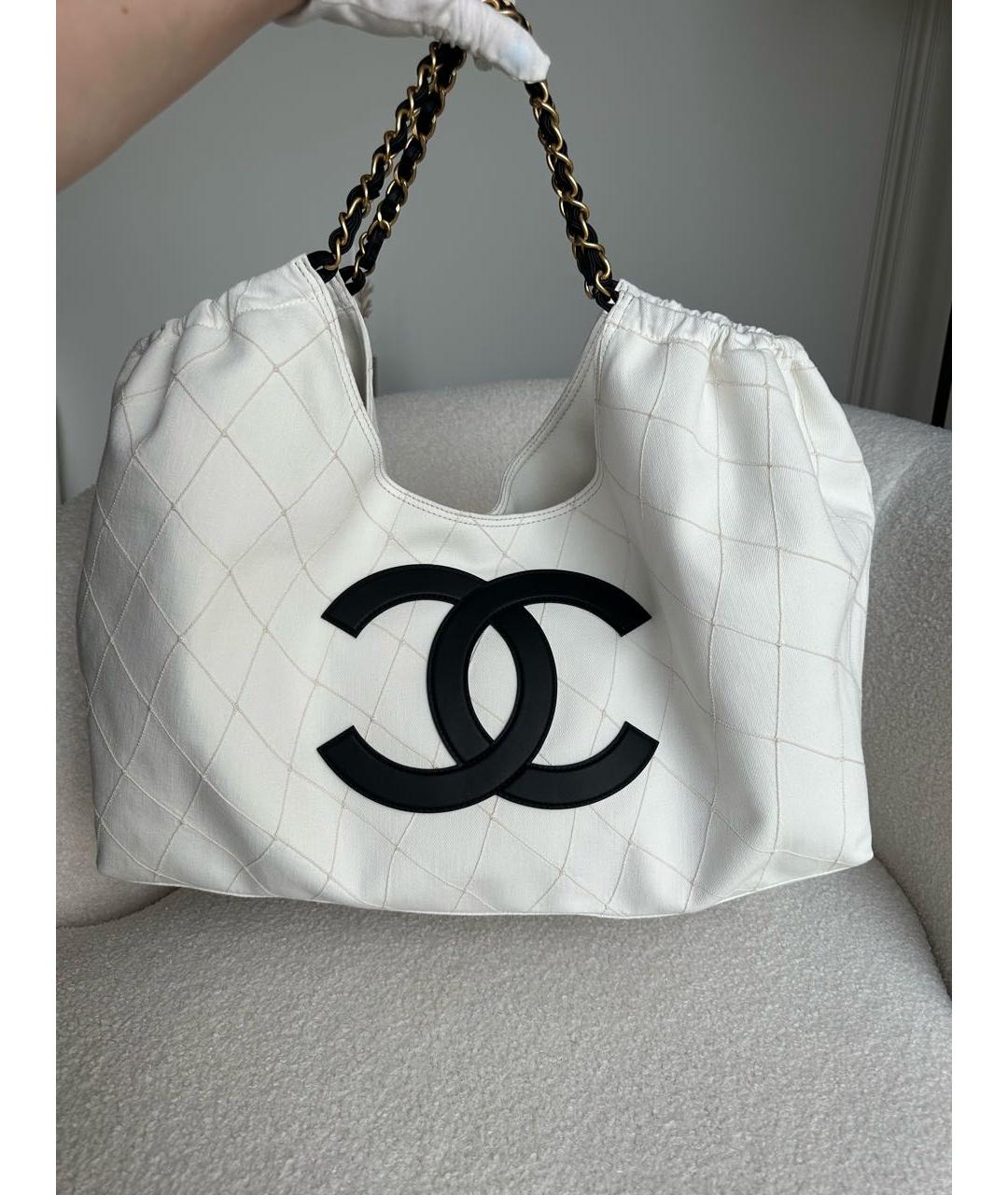 CHANEL Белая сумка тоут, фото 3
