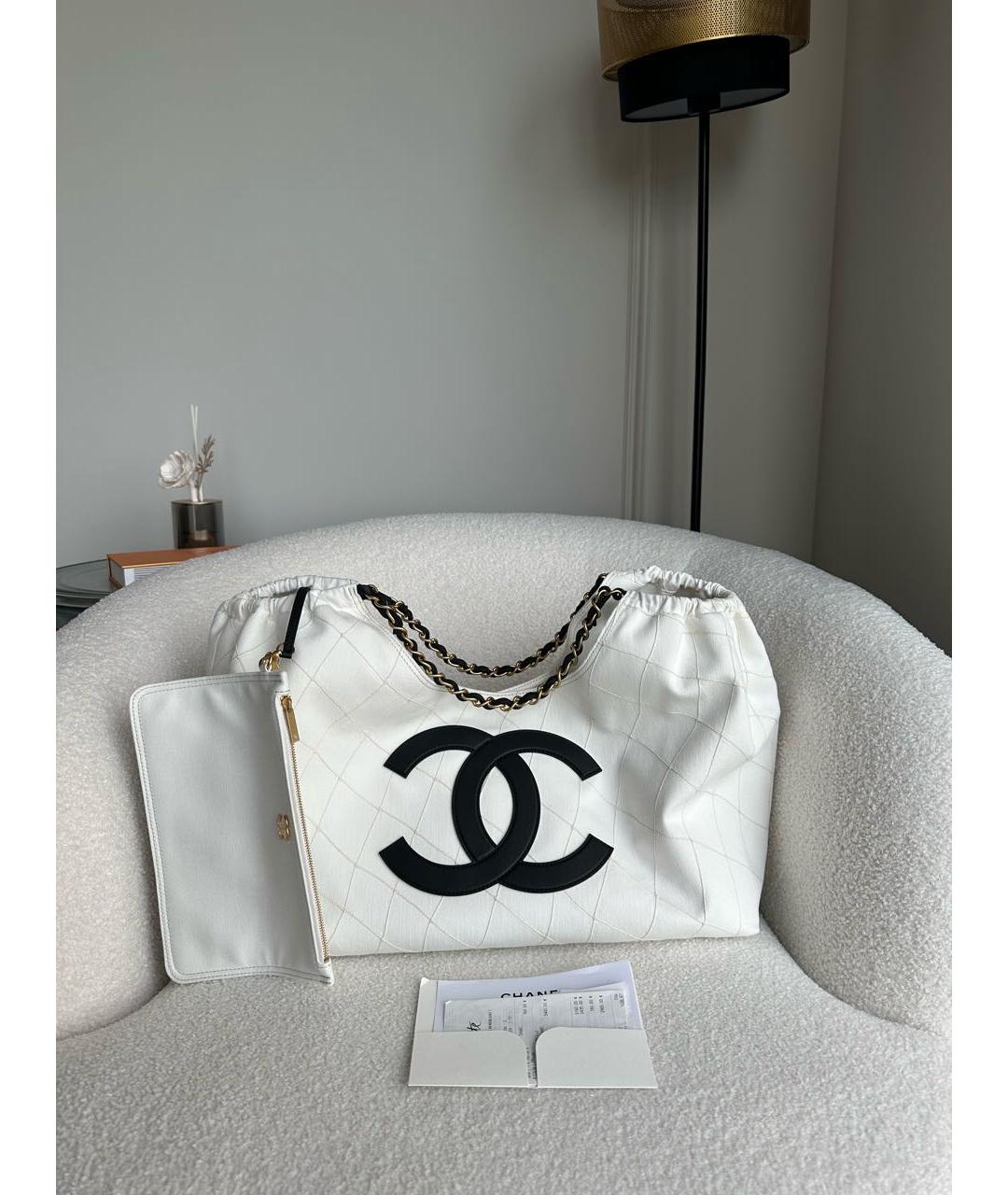 CHANEL Белая сумка тоут, фото 5