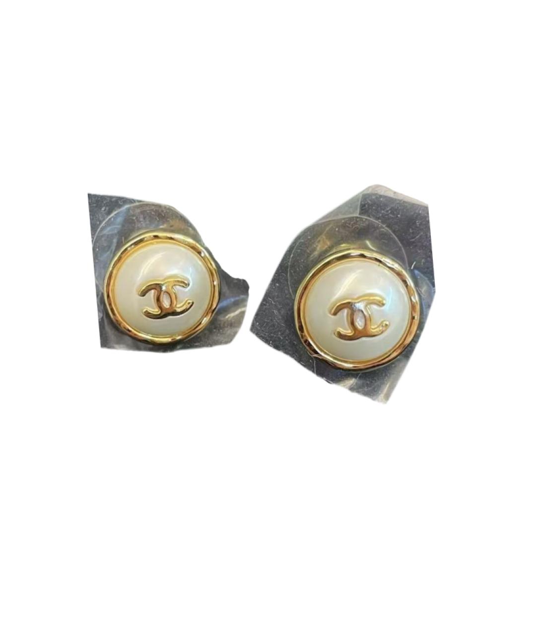 CHANEL Золотые серьги, фото 5