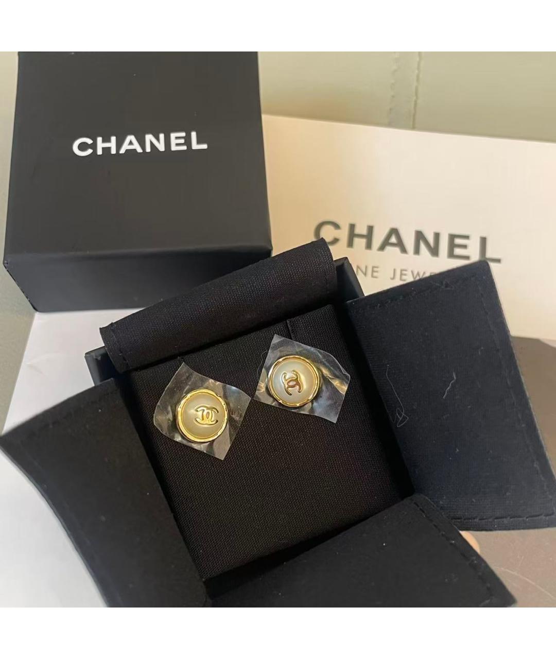 CHANEL Золотые серьги, фото 2