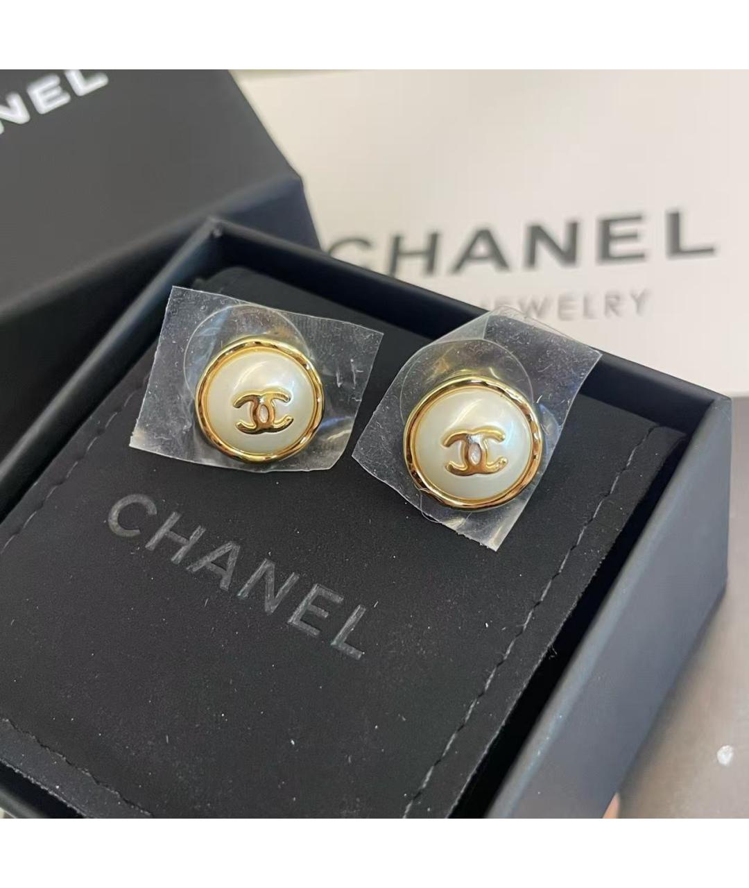 CHANEL Золотые серьги, фото 3