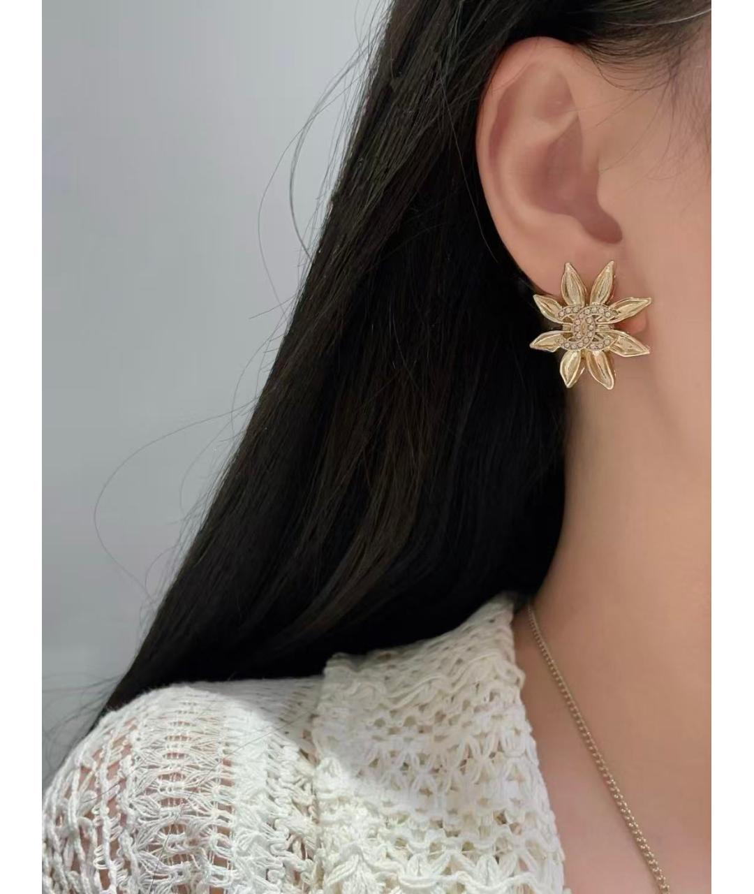 CHANEL Золотые серьги, фото 5