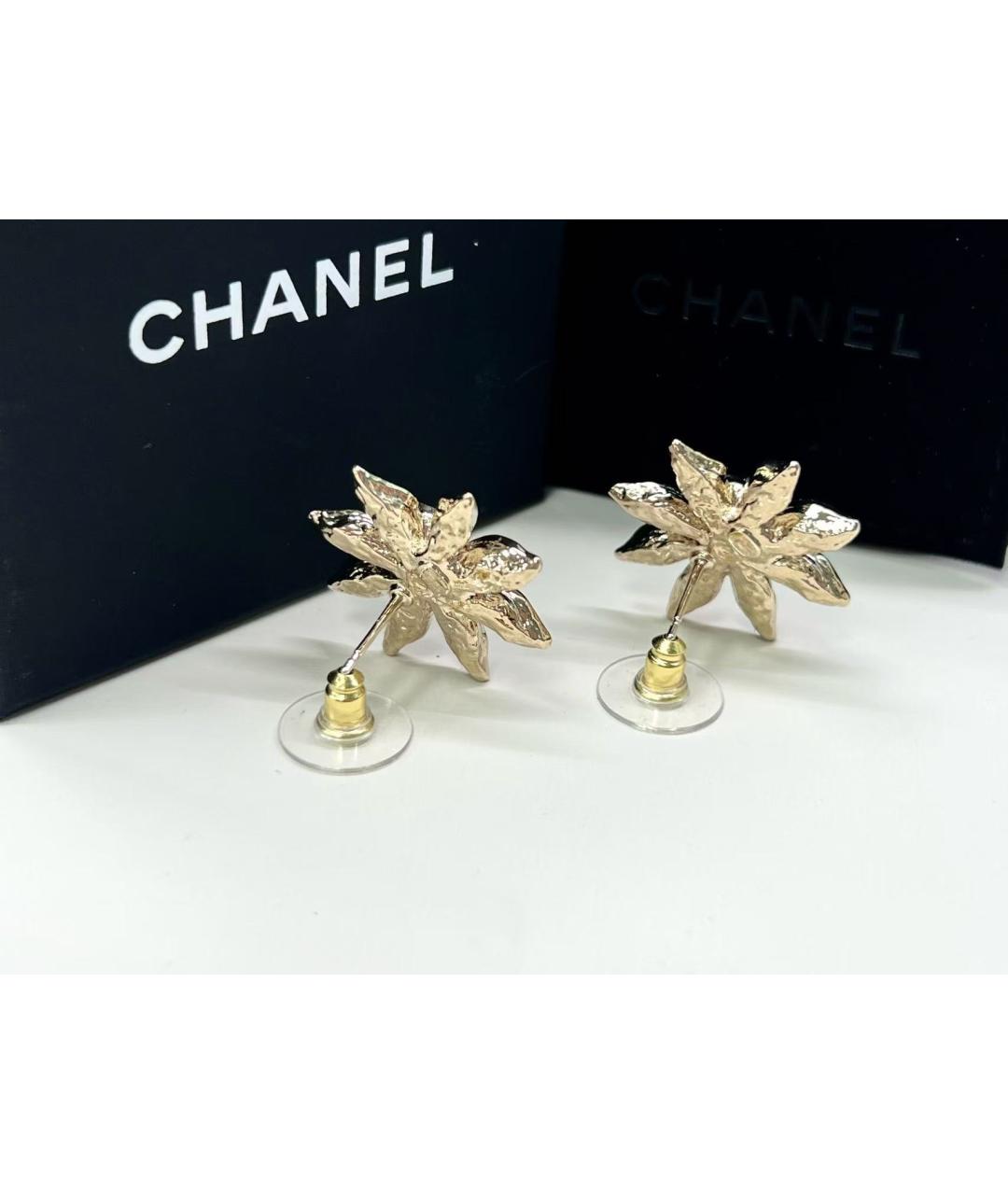 CHANEL Золотые серьги, фото 3