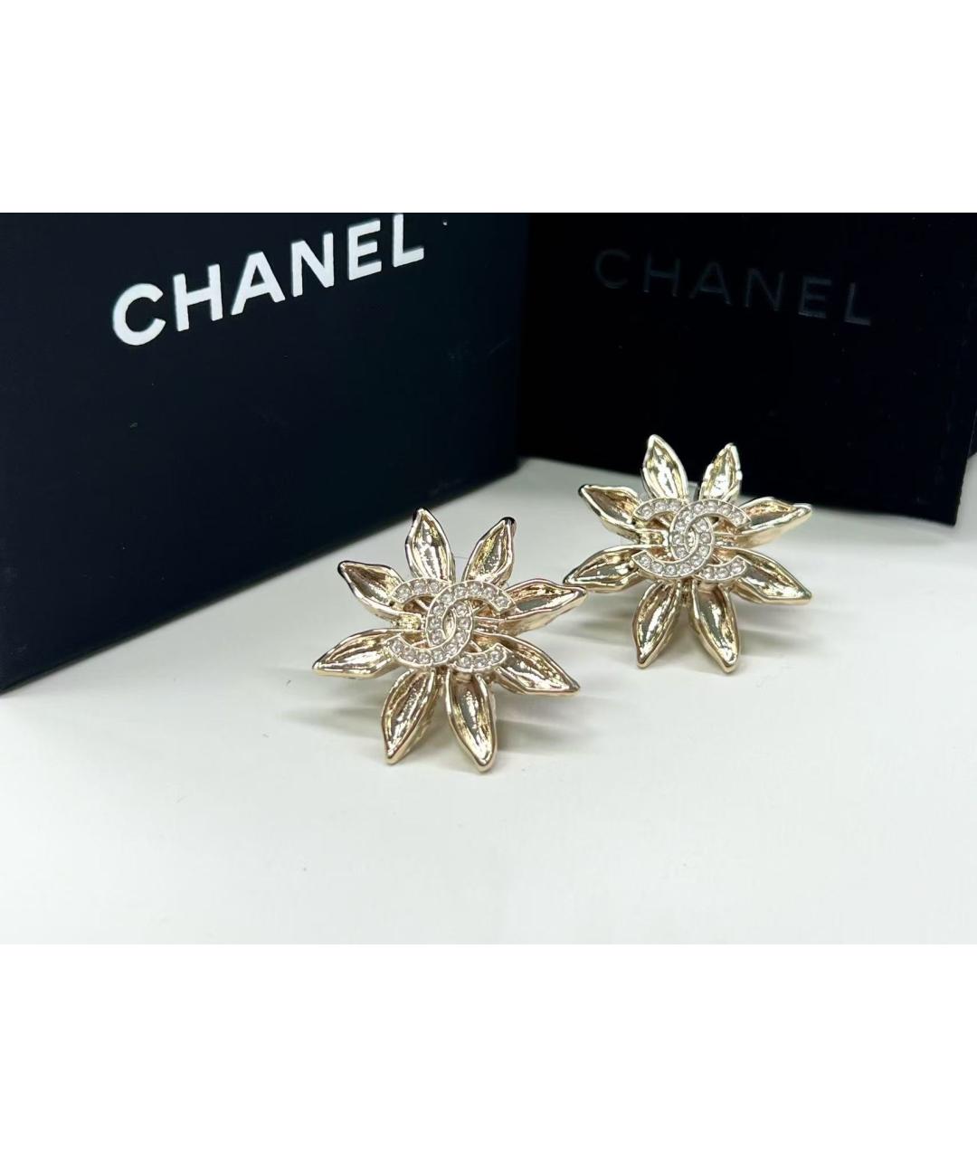 CHANEL Золотые серьги, фото 2