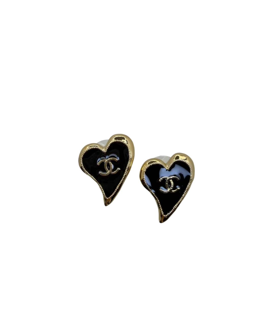 CHANEL Черные серьги, фото 1