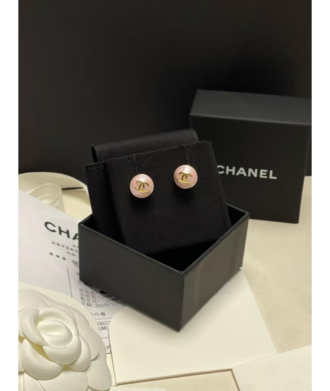 CHANEL Розовые серьги, фото 2