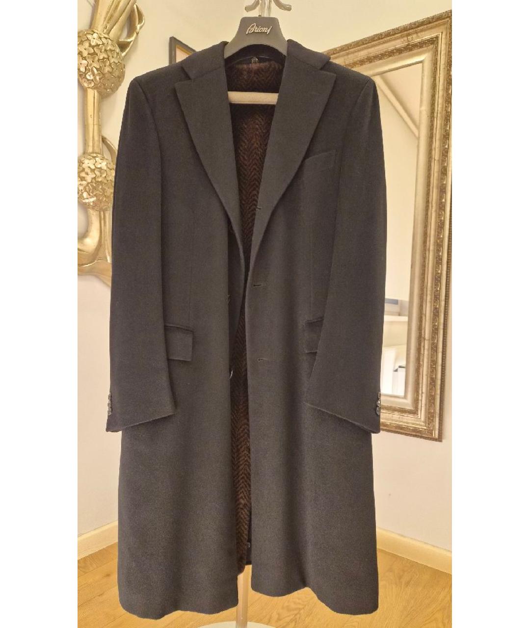 BRIONI Черное кашемировое пальто, фото 6