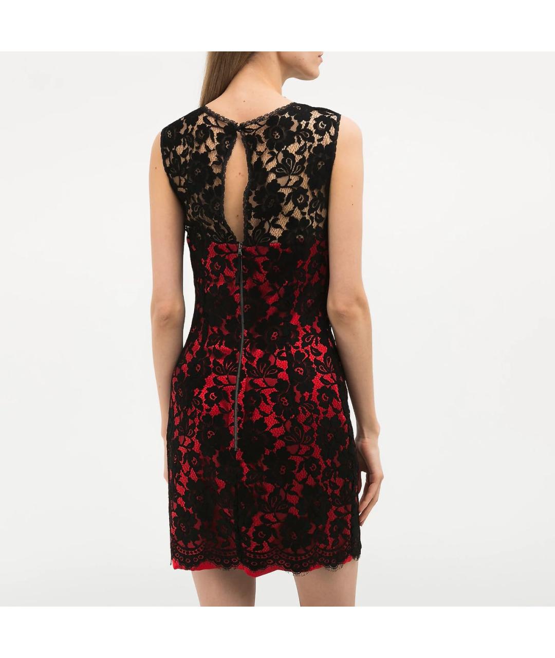 DOLCE&GABBANA Красное шелковое коктейльное платье, фото 3