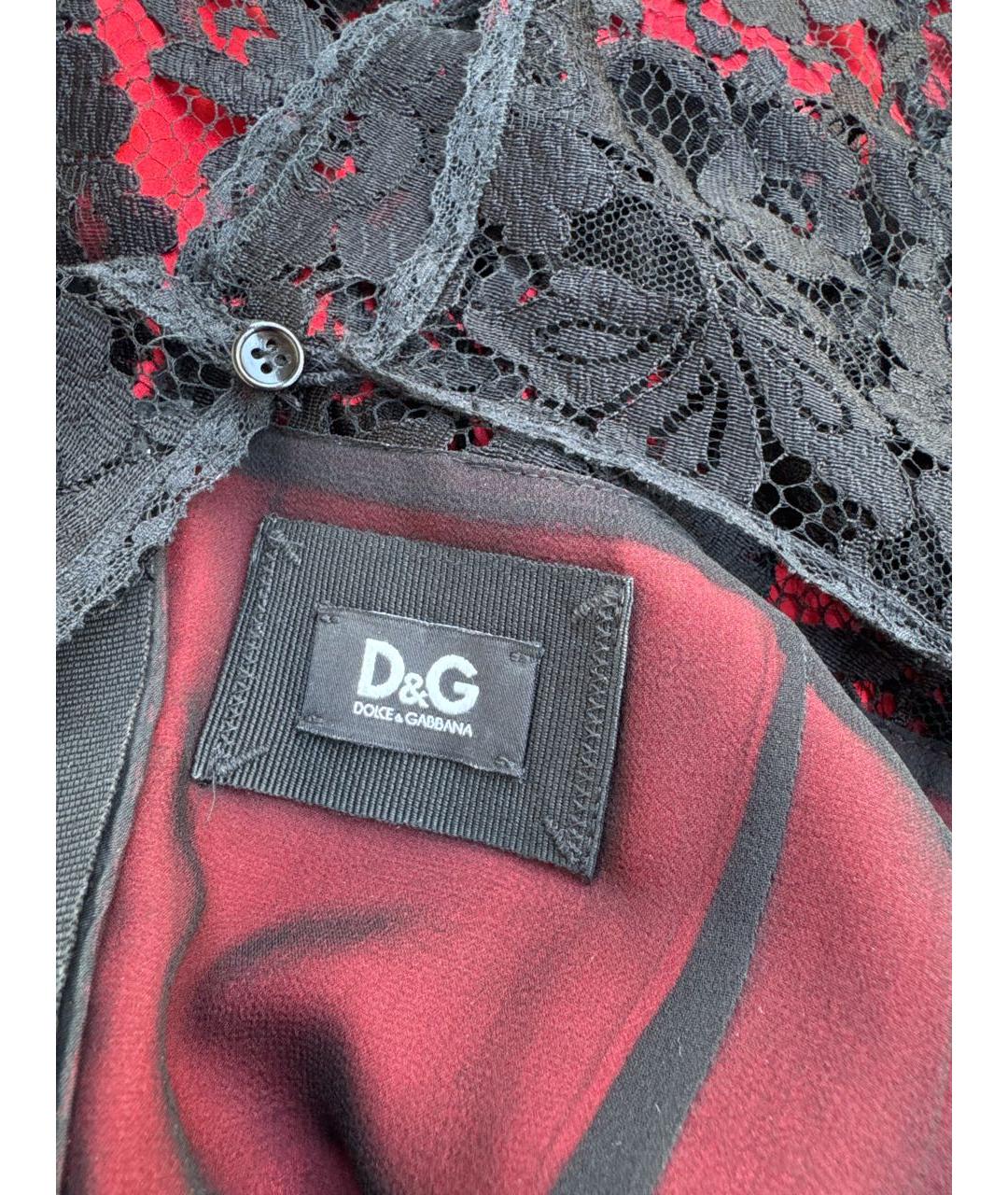 DOLCE&GABBANA Красное шелковое коктейльное платье, фото 6