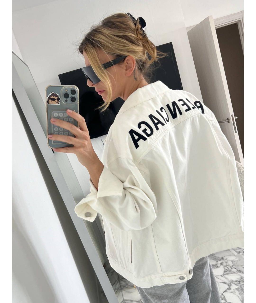 BALENCIAGA Белая деним куртка, фото 7