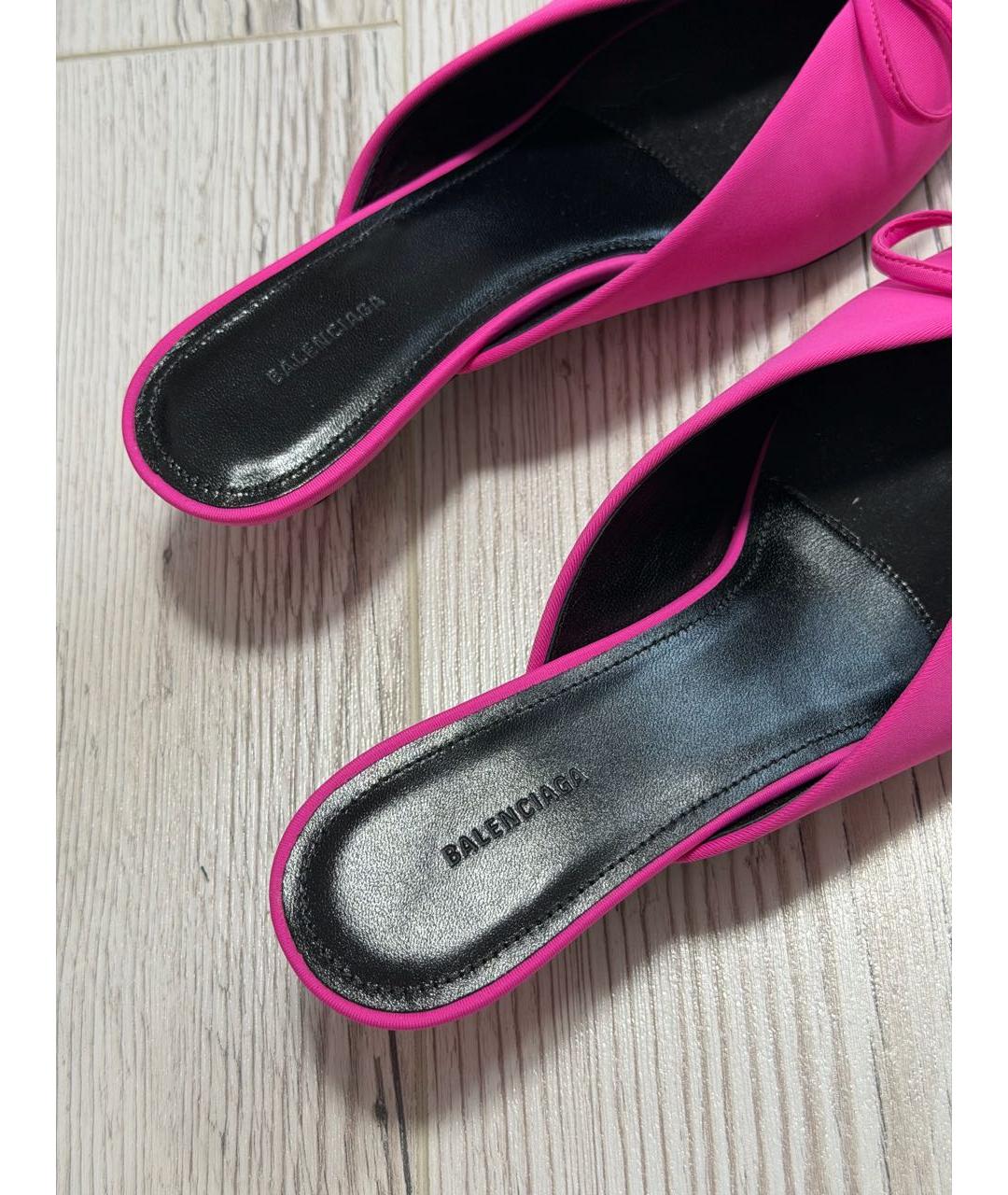 BALENCIAGA Фуксия мюли, фото 3