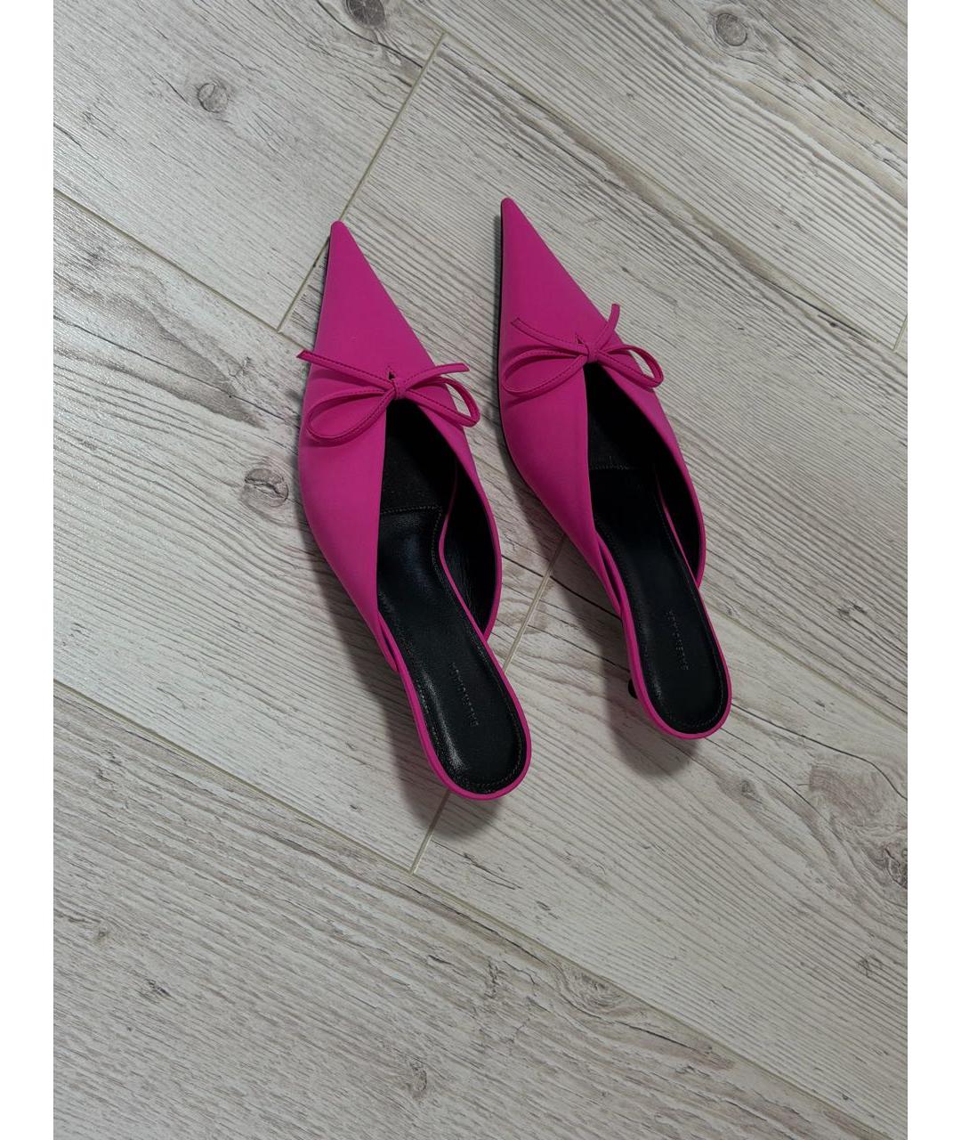 BALENCIAGA Фуксия мюли, фото 4