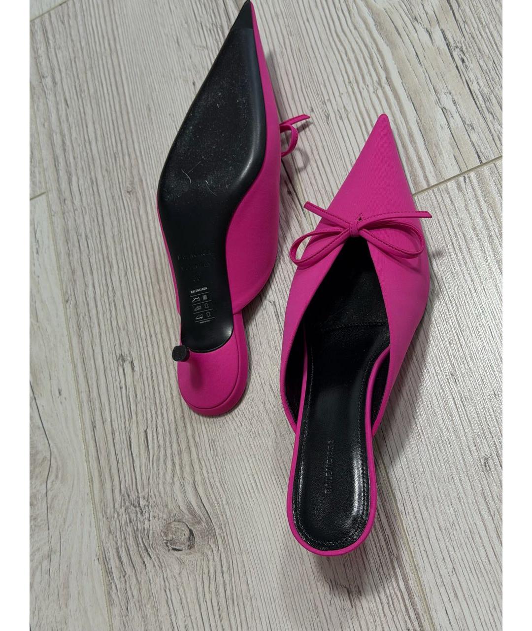 BALENCIAGA Фуксия мюли, фото 7