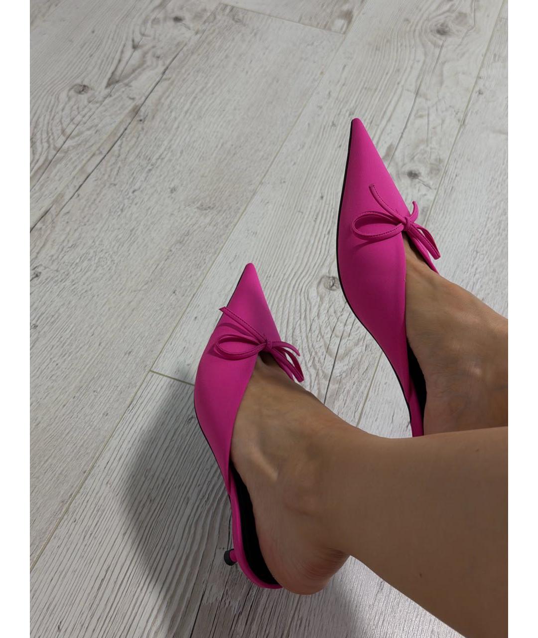 BALENCIAGA Фуксия мюли, фото 2