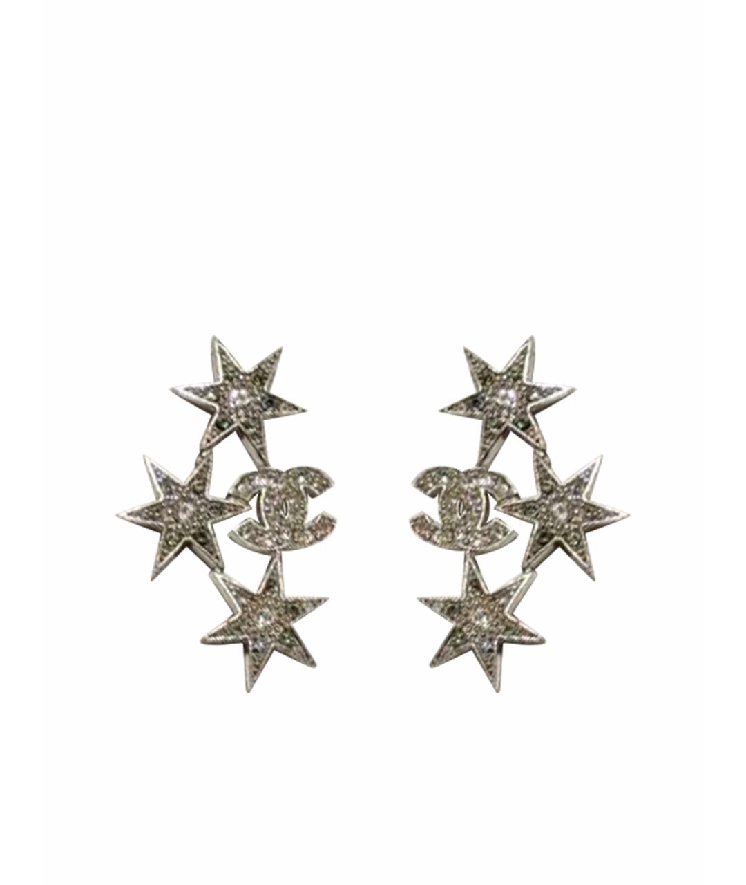 CHANEL Серебряные серьги, фото 1