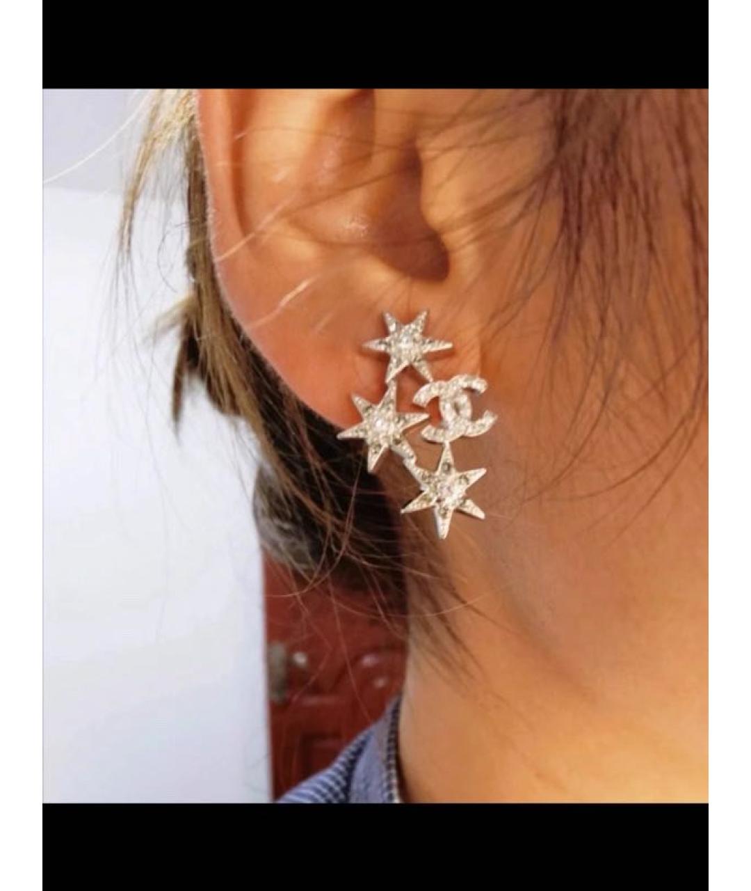 CHANEL Серебряные серьги, фото 4