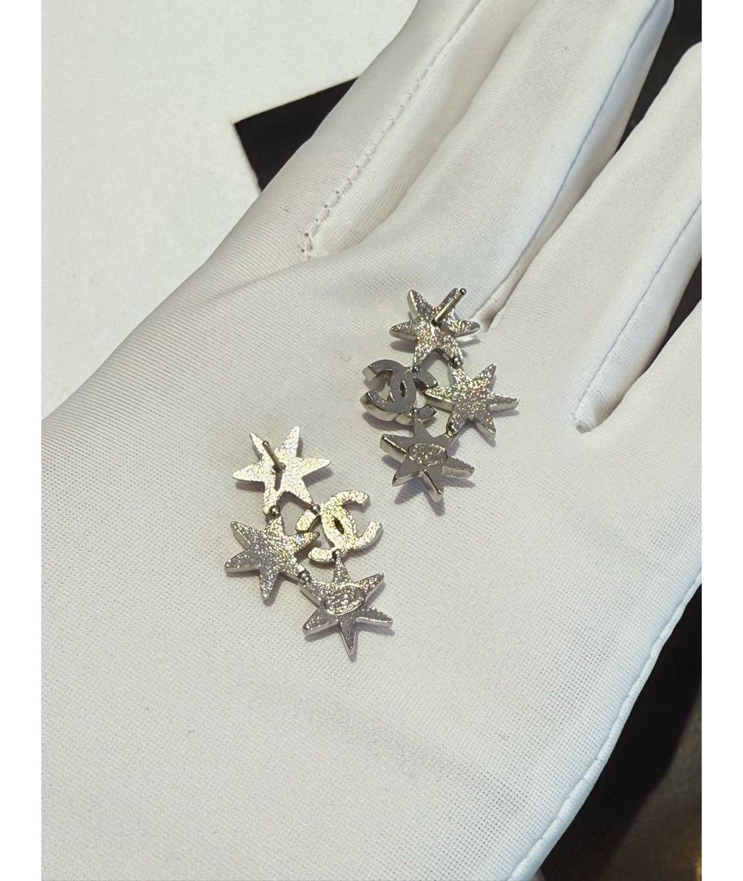CHANEL Серебряные серьги, фото 3