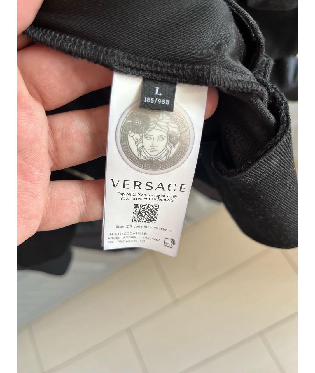 VERSACE Черный велюровый спортивный костюм, фото 7