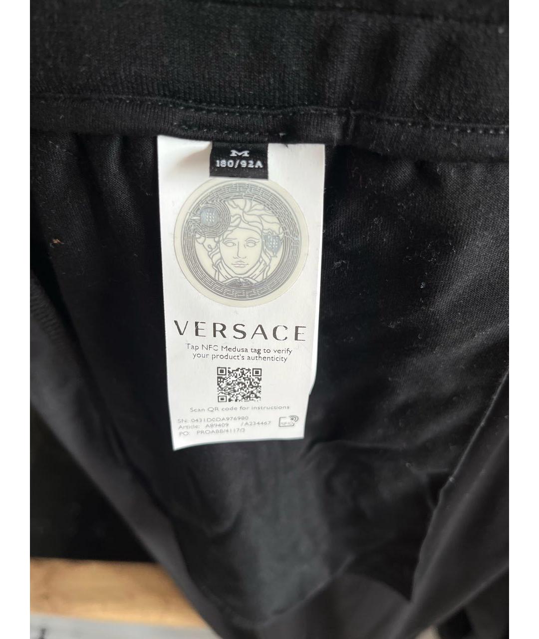 VERSACE Черный велюровый спортивный костюм, фото 6