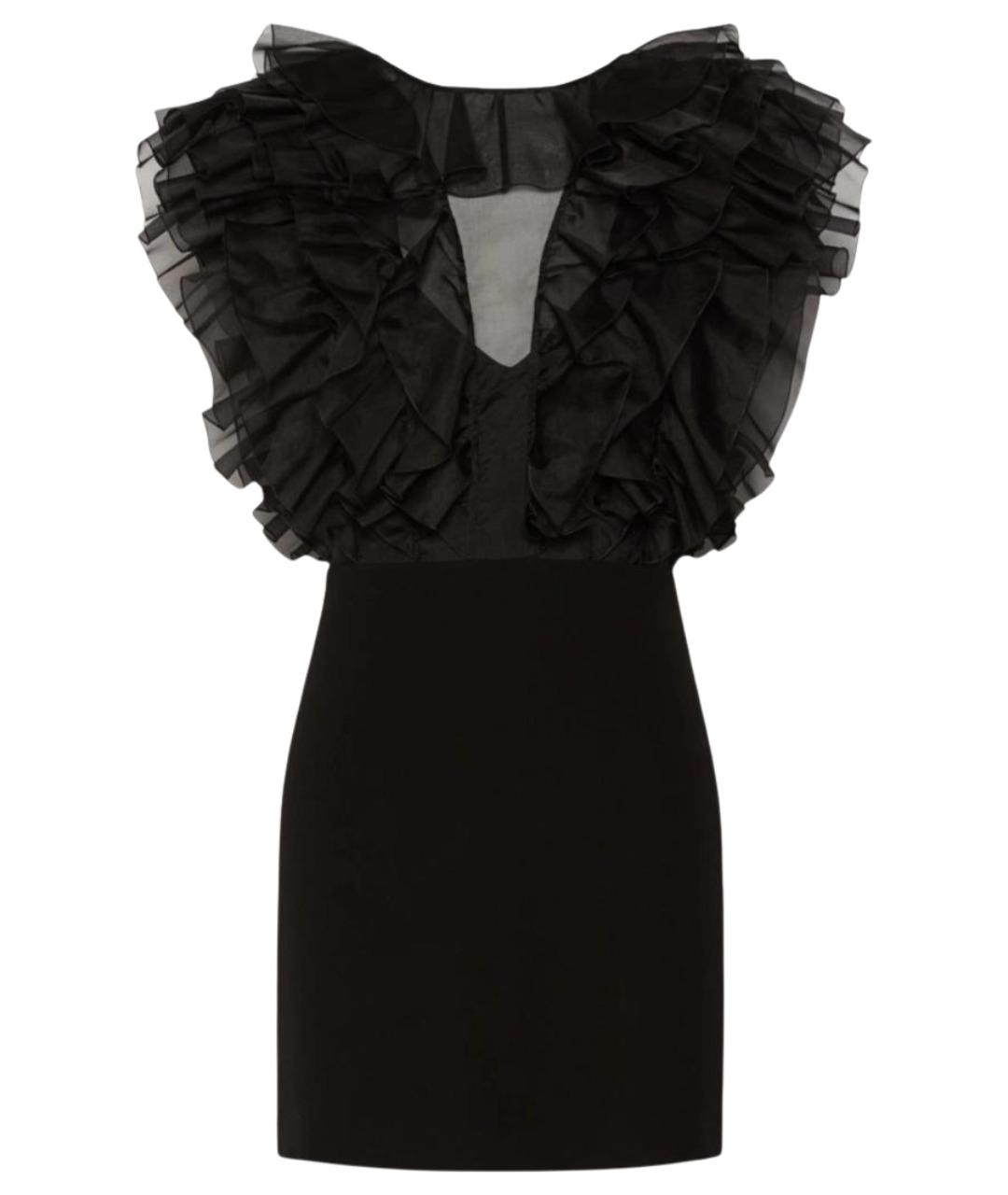 MAX MARA Черное шелковое коктейльное платье, фото 1