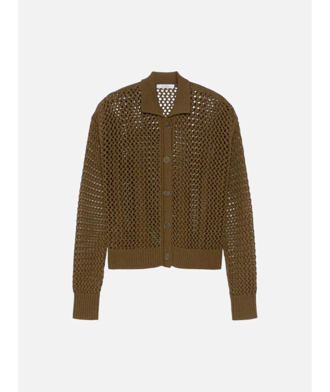 MAX MARA Зеленый хлопковый кардиган, фото 6