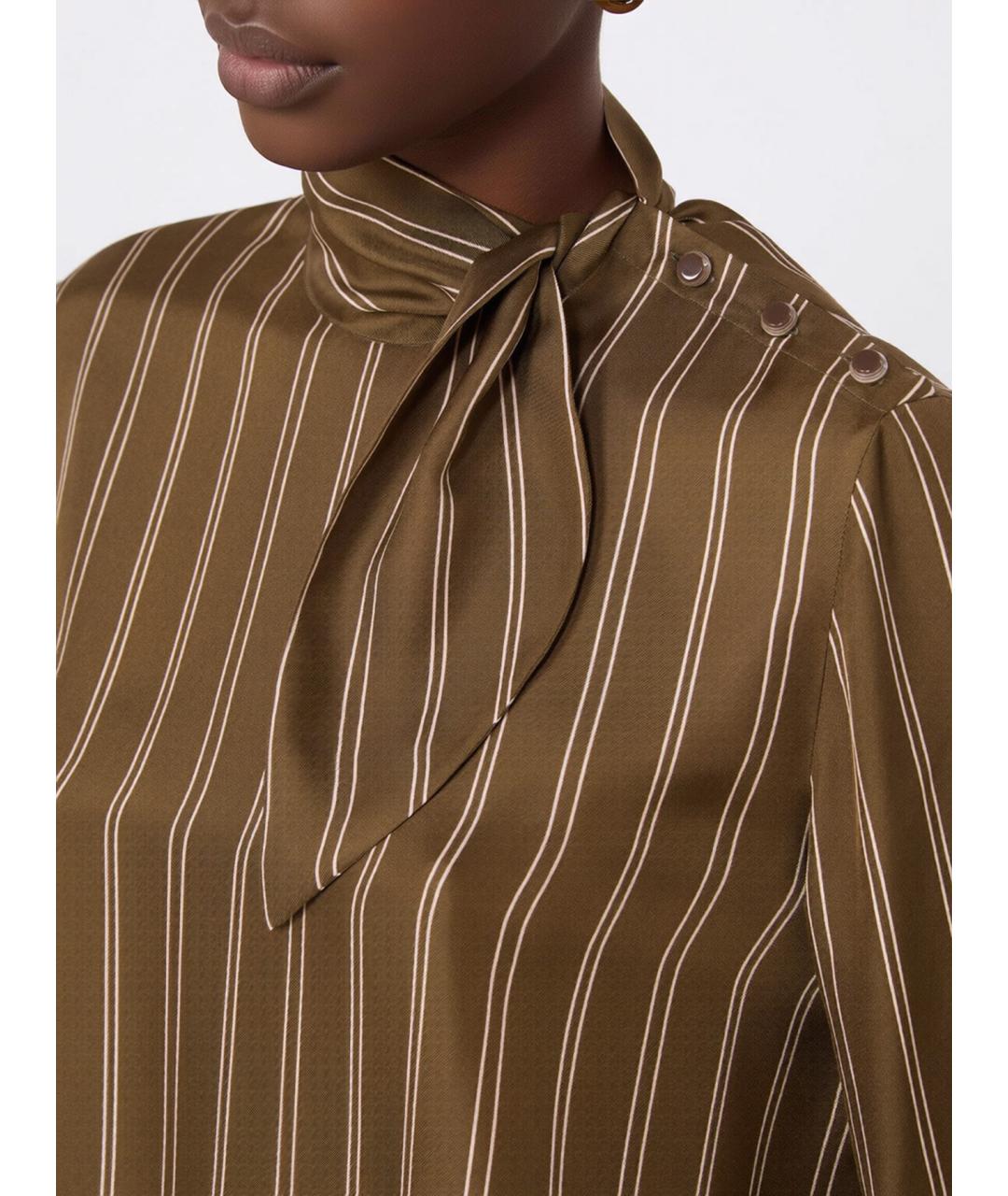 MAX MARA Мульти шелковая блузы, фото 5