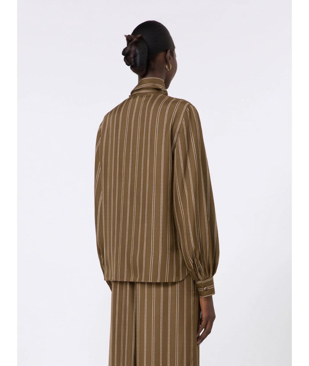 MAX MARA Мульти шелковая блузы, фото 4