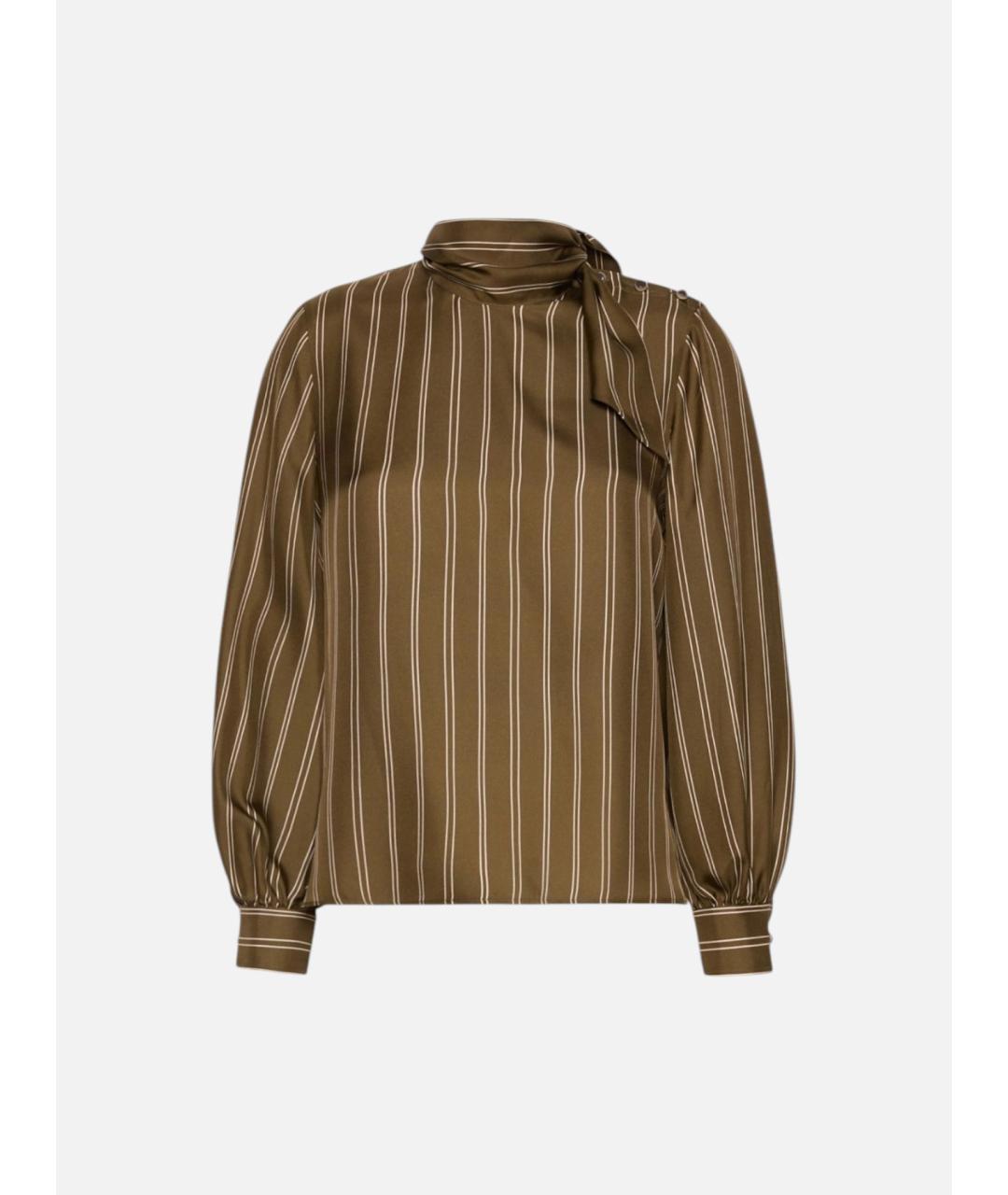 MAX MARA Мульти шелковая блузы, фото 6