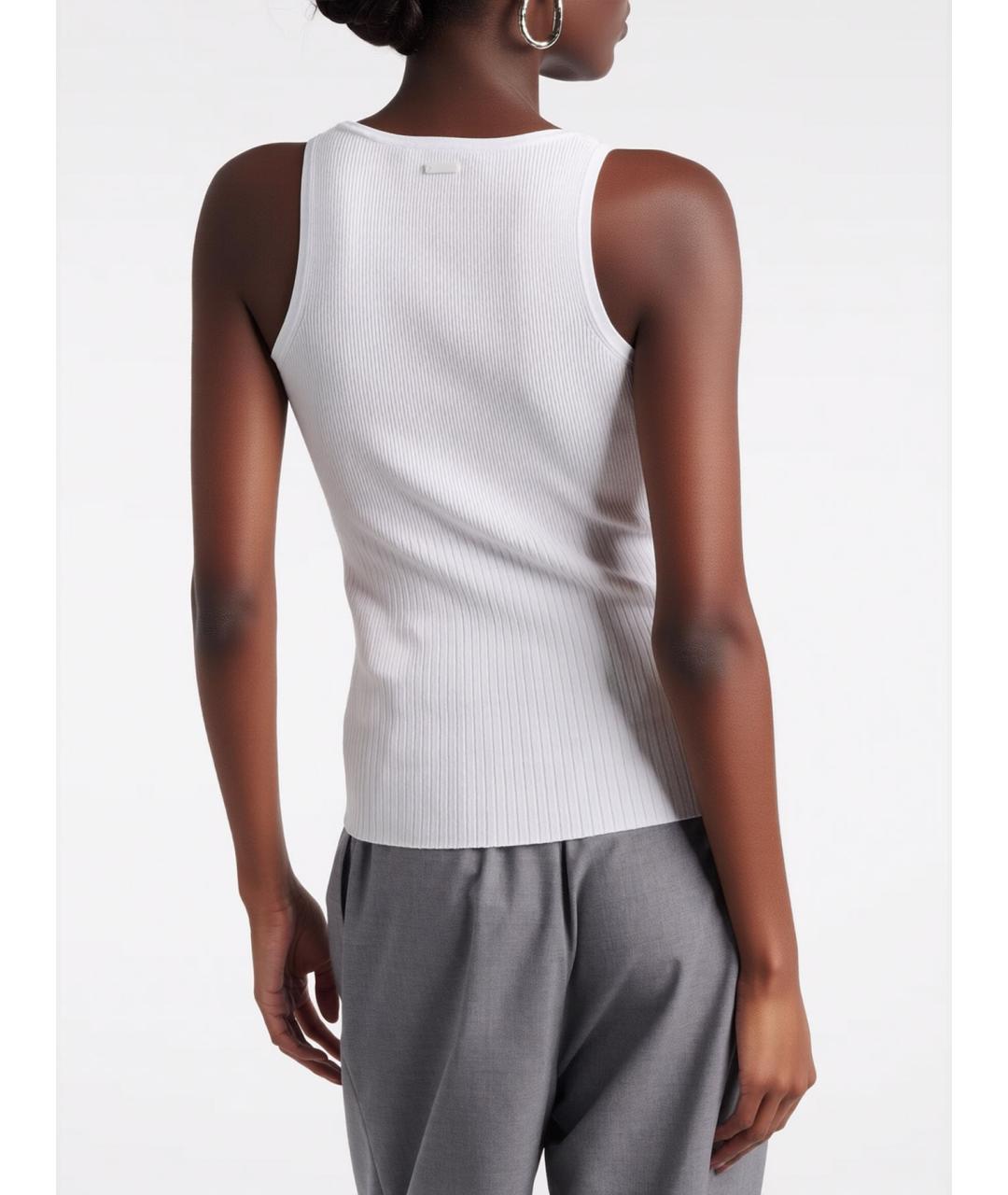 MAX MARA Белая вискозная майка, фото 5