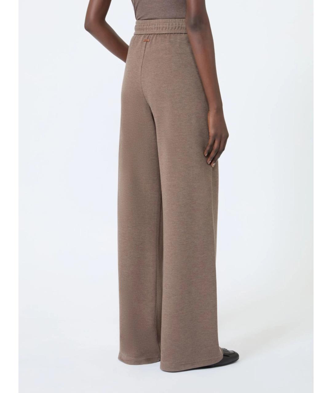 MAX MARA Коричневые брюки широкие, фото 4