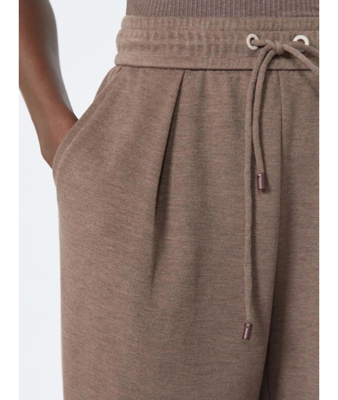 MAX MARA Коричневые брюки широкие, фото 5
