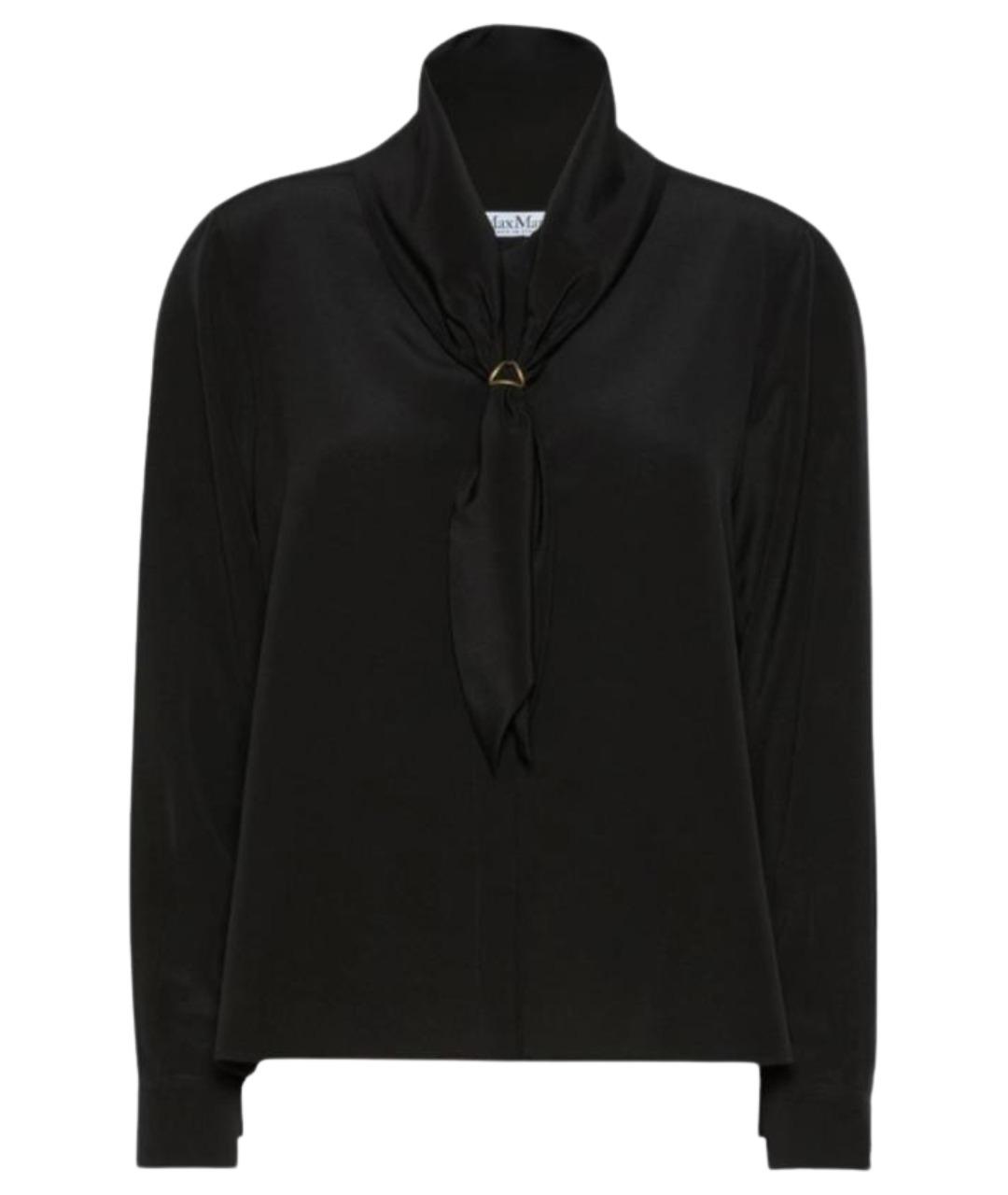 MAX MARA Черная шелковая блузы, фото 1