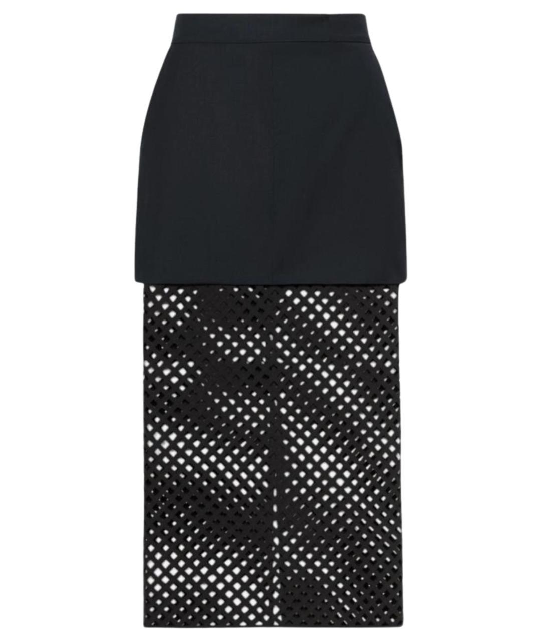MAX MARA Черная шерстяная юбка миди, фото 1