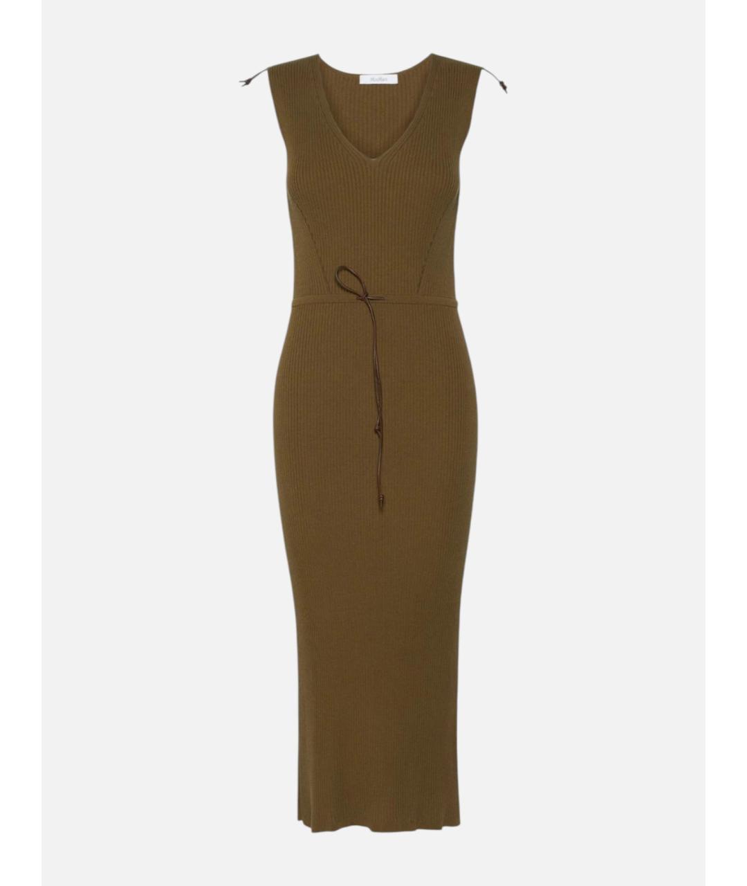 MAX MARA Зеленое хлопковое повседневное платье, фото 6
