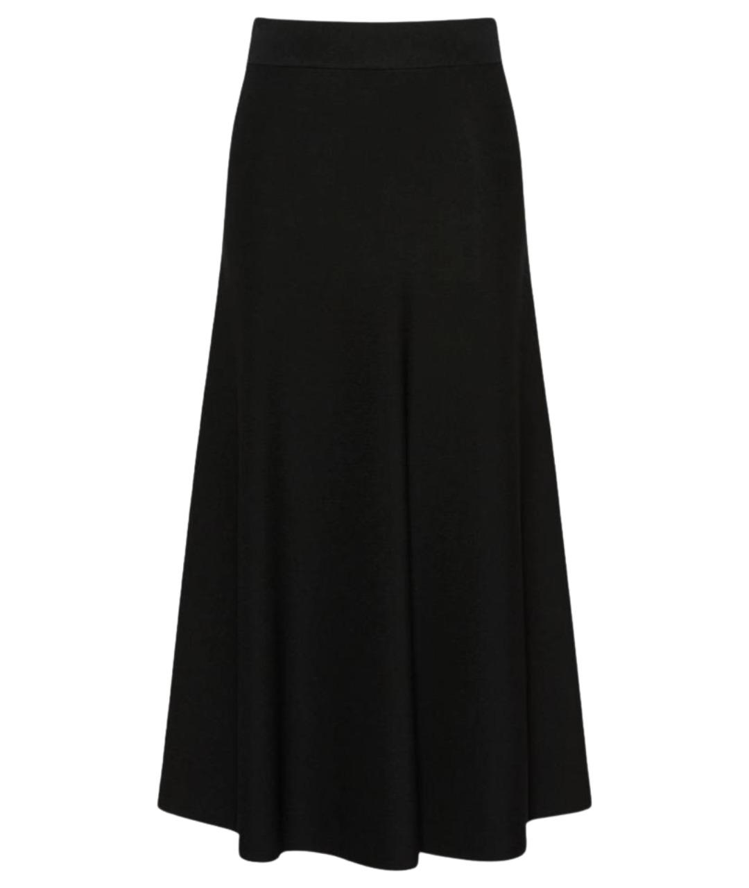 MAX MARA Черная вискозная юбка миди, фото 1