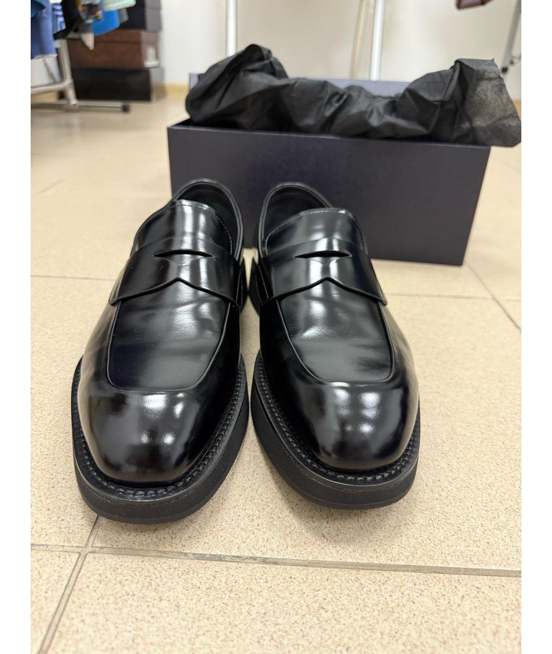 PRADA Черные кожаные лоферы, фото 6