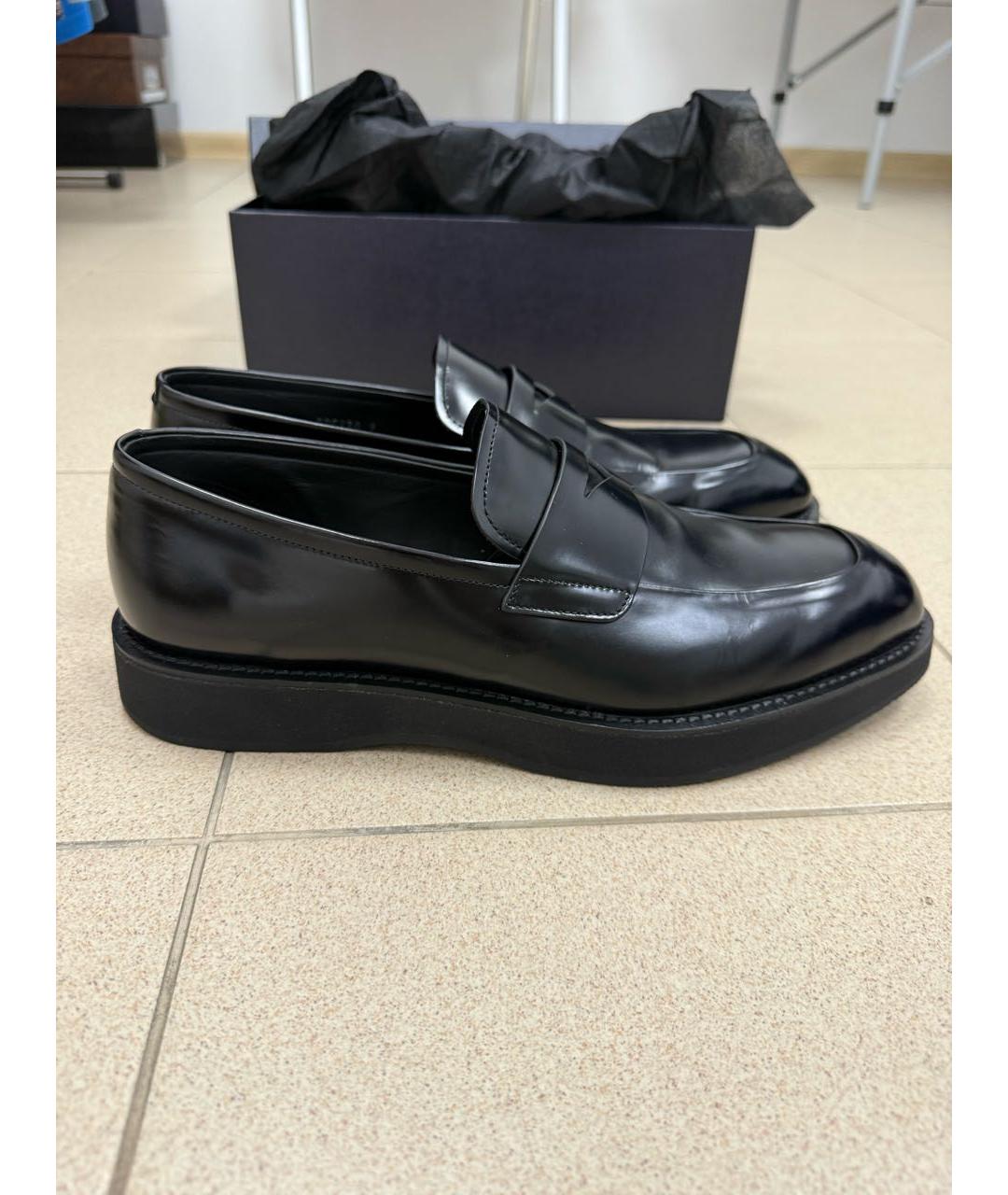 PRADA Черные кожаные лоферы, фото 5